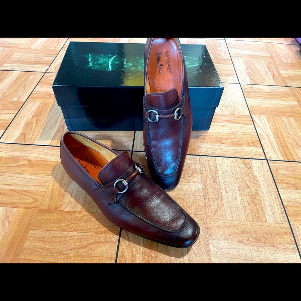 Magnanni Loafers Brown Size 9.5M